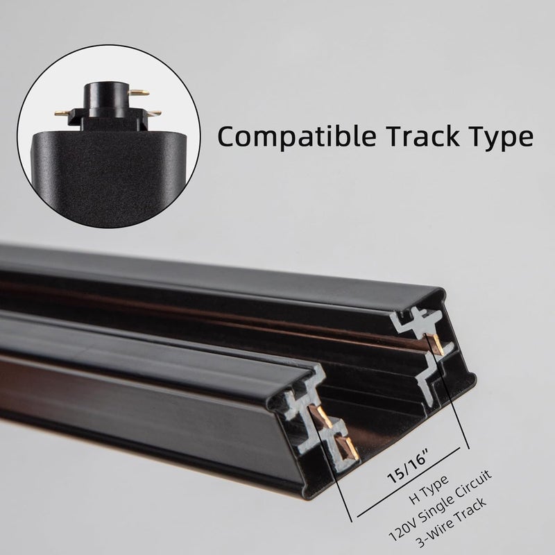 Ajbvp 5CCT LED Track Lighting Heads 12W Dimmable,Zoomable Beam15°/24°/36°/45°/60°,2700K/3000K/3500K/4000K/5000K,Single Circuit H Track Lighting Heads Ceiling Fixtures Art Lighting,White-4Pack - Image 5